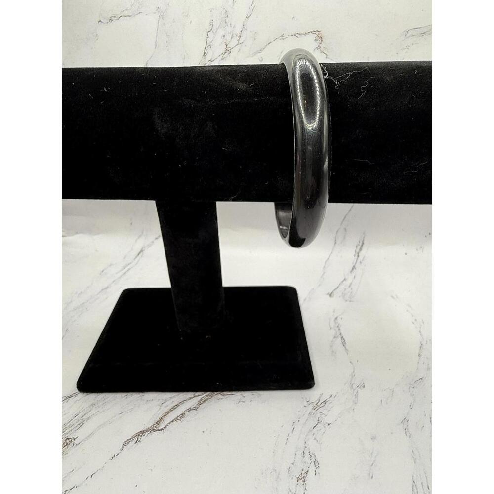 8” Black Resin Bangle Bracelet The Ultimate Wrist Hugger